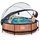 EXIT TOYS Wood Pool 300 x 76 cm inkl. Filterpumpe und  Abdeckung
