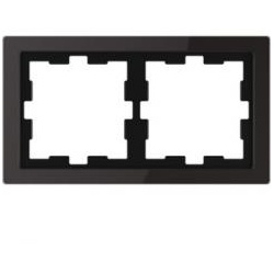 Merten D-Life Glas Rahmen, 2fach, Onyxschwarz