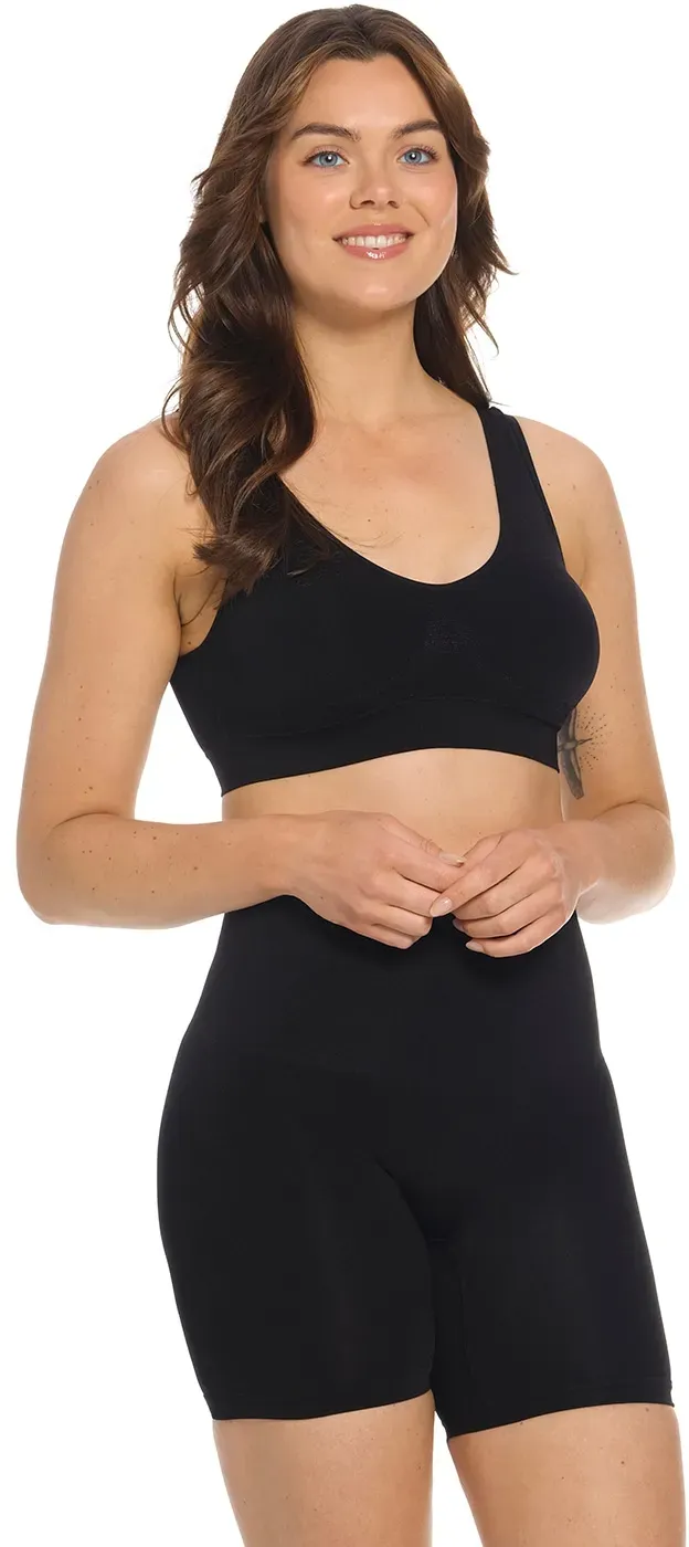 Slip MAGIC BODYFASHION, Damen, Gr. S, schwarz, Obermaterial: 90% Polyamid, 10% Elasthan, figurbetont, Unterhosen Slip, mittlere Formung, schimmert, nahtlos, eng, bequem, weich