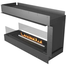 Planika Prime Fire in Casing [Ethanolbrenner mit Gehäuse]: 990+ mm - Raumtrenner - Dreiseitig
