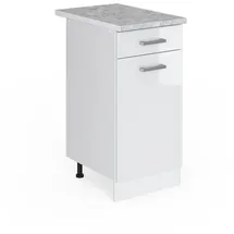 Vicco Unterschrank R-Line, 40 cm mit Schublade, mit Arbeitsplatte