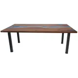 xl moebel gmbh Fluss 220 x 75 x 90 cm braun/blau