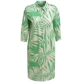 Milano Italy Hemdblusenkleid Blusenkleider Blätter-Print Grün 40