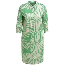Milano Italy Hemdblusenkleid Blusenkleider Blätter-Print Grün 40