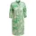 Milano Italy Hemdblusenkleid Blusenkleider Blätter-Print Grün 40
