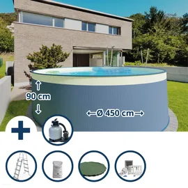 Planet Pool Stahlwandpool Set rund 450 x 90 cm
