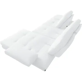 Calia Italia Ecksofa CALIA ITALIA "Toby Wing, B/T: 288/153 cm, Designsofa mit hohem Sitzkomfort, L-Form", weiß (bianco puro bull), B:288cm H:90cm T:153cm, Leder BULL (100% Leder), Sofas, Ecksofa, inklusive Sitztiefenverstellung, Füße in chrom glänzend