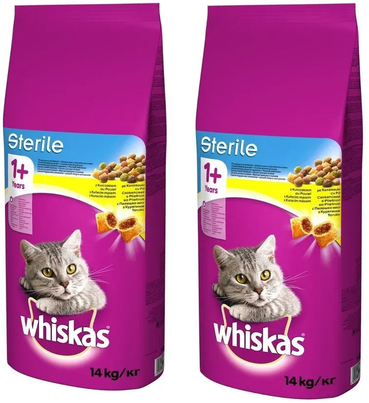 WHISKAS Adult Sterile 14kg x 2