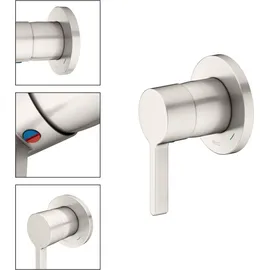 Keuco Edition 400 Einhebelmischer Unterputz, Rosette rund, 51551050001 Nickel gebürstet