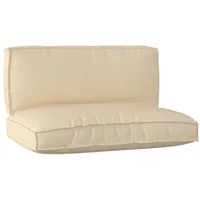 VidaXL 2-teilige Palettensitzkissen-Set Beige Oxford-Stoff