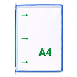 20 tarifold Sichttafeln DIN A4 blau, Öffnung seitlich