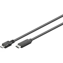 goobay USB-C auf Micro USB 0,2 m Schwarz