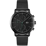 Lacoste Multi Zifferblatt Quarz Uhr für Herren mit Schwarzes Lederarmband - 2011177