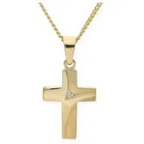 JuwelmaLux Kreuzanhänger JuwelmaLux Anhänger 333 Gold Kreuz mit Zirkonia JL10-02-0344 (1-tlg)