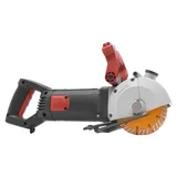 Wandschlitzer Betonfräse - Elektrische Mauernutfräse 4800W - 6200 U/min - 133 mm Diamant-Trennscheiben - Einstellbare Schnitttiefe - Rot