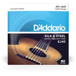 D’Addario EJ40 - Acoustic Folk Guitar Silk & Steel | 011-047 - Saiten Westerngitarre