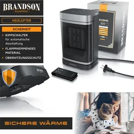 Brandson Heizlüfter 1500 W Schwarz/Silber