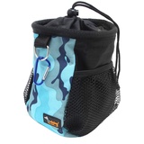 Ondoing Leckerlitasche Futtertasche für Hunde Leckerlies Dog Treat Pouch Training Tasche Beutel Gürtelclip Snack Bag Bauchtasche Handytasche Hüfttasche für Reise Wanderung (tarnanstrich blau)