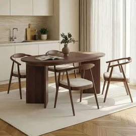 HANAH Home Sablin 160–200 x 75 x 90 cm Walnuss