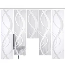 HOME WOHNIDEEN Schiebegardine HOME WOHNIDEEN "TIBASI", weiß, B:57cm H:245cm, Wirkware, Obermaterial: 100% Polyester, Gardinen, halbtransparent