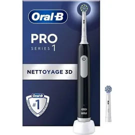 Oral-B Pro Series 1 schwarz/weiß + 2. Handstück + Aufsteckbürsten 2 St.