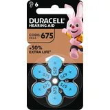 Duracell Batterie Zinc Air, 675, 1.4V Easy Tab, Retail Blister (6-Pack) Hörgerätebatterie