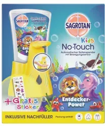 Sagrotan Kids No-Touch automatische Box 3051946 , 1 Packung = 250 ml + Nachfüller