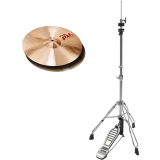 Paiste PST 7 14" Light Hi-Hat + HiHat Maschine SET