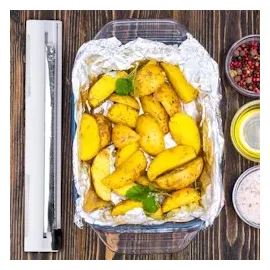 Relaxdays Folienschneider 2er Set, HBT 5x37x8 cm, Folienabroller magnetisch, Frischhalte- & Alufolie, Foliencutter, weiß