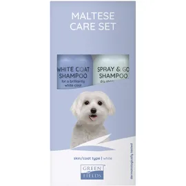 Greenfields Hundeshampoo Geschenk Set für Malteser 500 ml Weiß