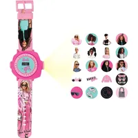 Lexibook - Mattel Barbie Armbanduhr, verstellbar, digitales Display, mit 20 Projektionen des Kinderuniversums, DMW050BB, Rosa