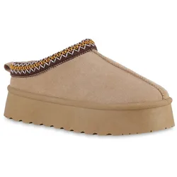 Damen Pantoffeln in Beige