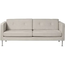 FDB Møbler L42 Firhøj Sofa 2,5-Sitzer, chrom / beige