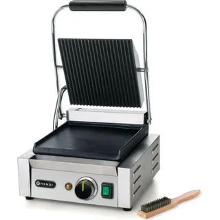 HENDI Kontaktgrill Einzelausführung oben gerillt/unten glatt 1800W