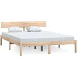 vidaXL Massivholzbett 160 x 200 cm Braun