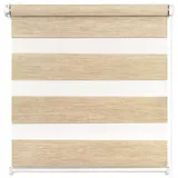 Doppelrollo Doppelrollo Natural Duo-Rollo Klemm Fix mit Klemmträger, Fenster-Rollo, DomDeco, Klemm- oder Schraubmontage beige 100 cm