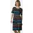 Ragwear Sommerkleid Midikleid Print Blau/Rot/Türkis 42