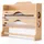 Relaxdays Wandrollenhalter 3 in 1, für Küchenrolle, Alufolie, Frischhaltefolie, Bambus, HxBxT: 27 x 35 x 9 cm, natur
