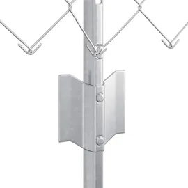 vidaXL Zaun mit Pfosten 0,8 x 25 m Silber/Stahl