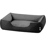 BedDog Hundekissen Lupi 100 x 85 cm grau/schwarz
