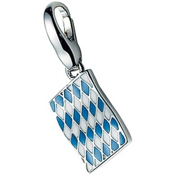 Giorgio Martello Milano Charm Flagge Bayern, Silber 925 Charms & Kettenanhänger   Grün Damen 