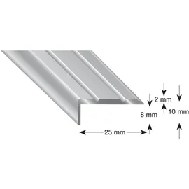 Kügele Alu-Winkelprofile, selbstklebend - silber eloxiert , 10 mm