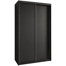 masseno Schwebetürenschrank Nisse 120 x 205 x 60 cm Schwarz