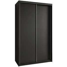 masseno Schwebetürenschrank Nisse 120 x 205 x 60 cm Schwarz