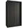 masseno Schwebetürenschrank Nisse 120 x 205 x 60 cm Schwarz