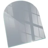 Tulup Glasbodenplatte 80 x 70 x 0,4 cm Grau