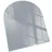 Tulup Glasbodenplatte 80 x 70 x 0,4 cm Grau