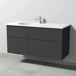 Sanipa Waschtischunterschrank „3way“ in Graphit-Matt,