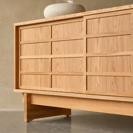 Tikamoon Sideboard Miu 135 cm Beige