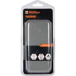 Powerbank, 20.000 MAH Grau